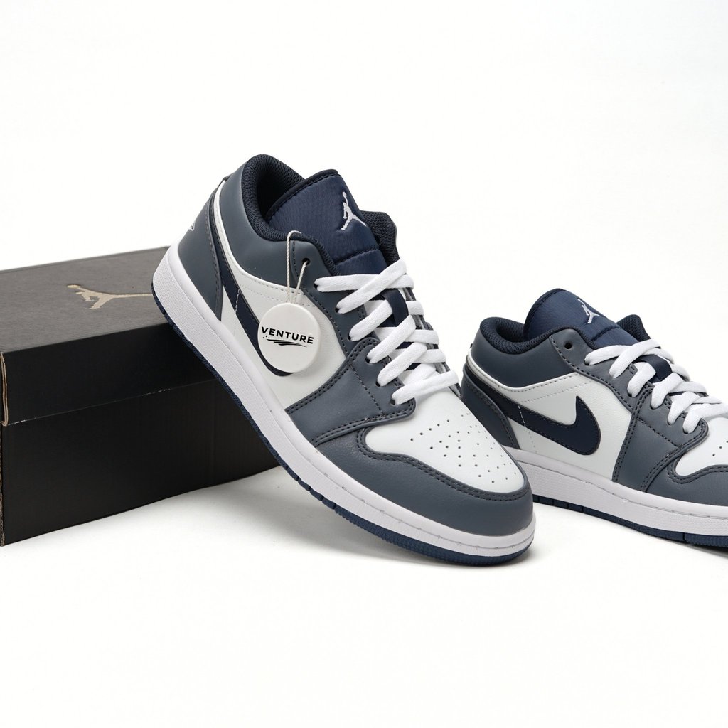 Air Jordan 1 Low Ashen Slate Blue Navy
