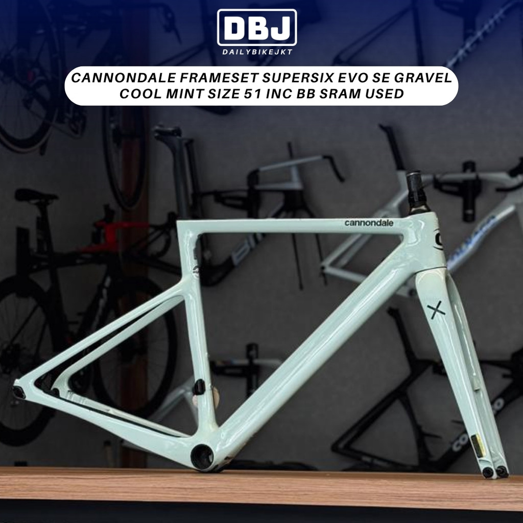 Cannondale Frameset SuperSix EVO SE Gravel Cool Mint Size 51 Include BB SRAM Used