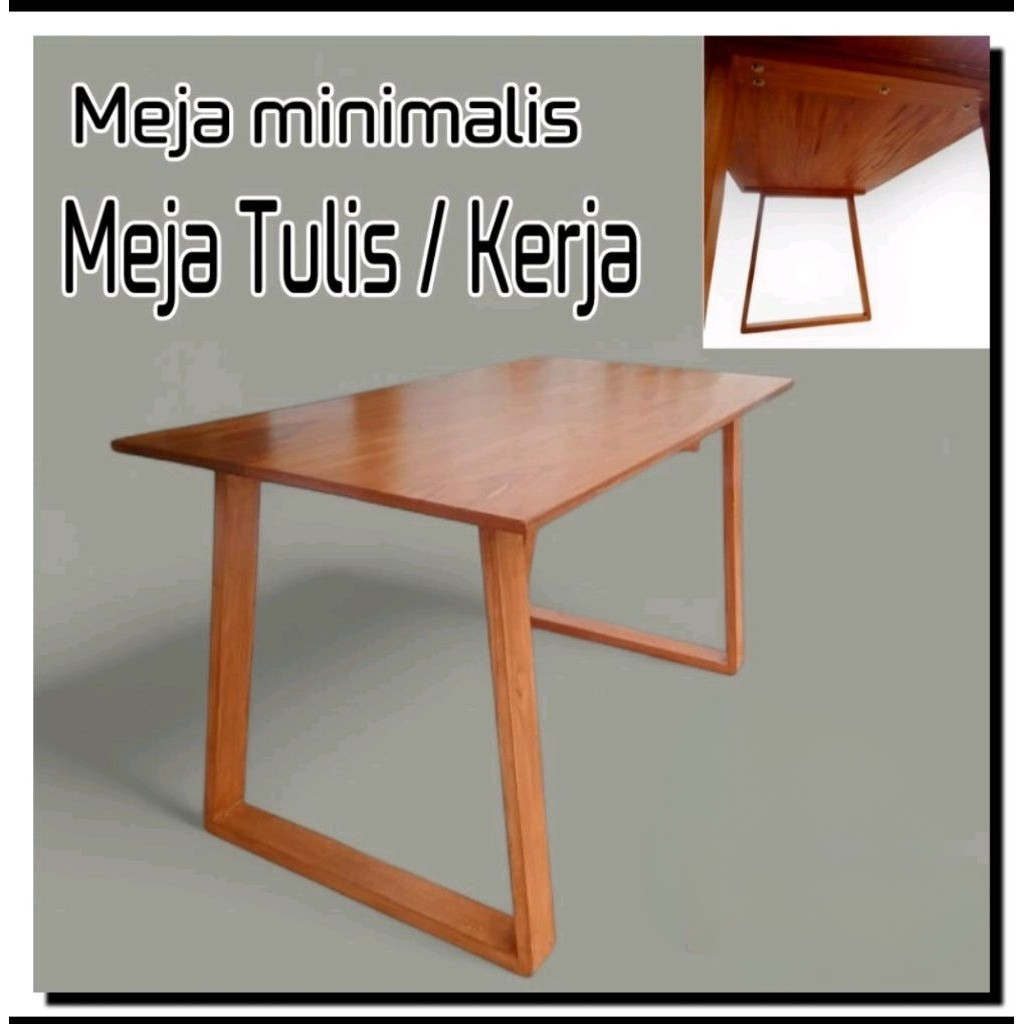 Meja Minimalis Meja Kerja Meja Lesehan Kayu Mahoni