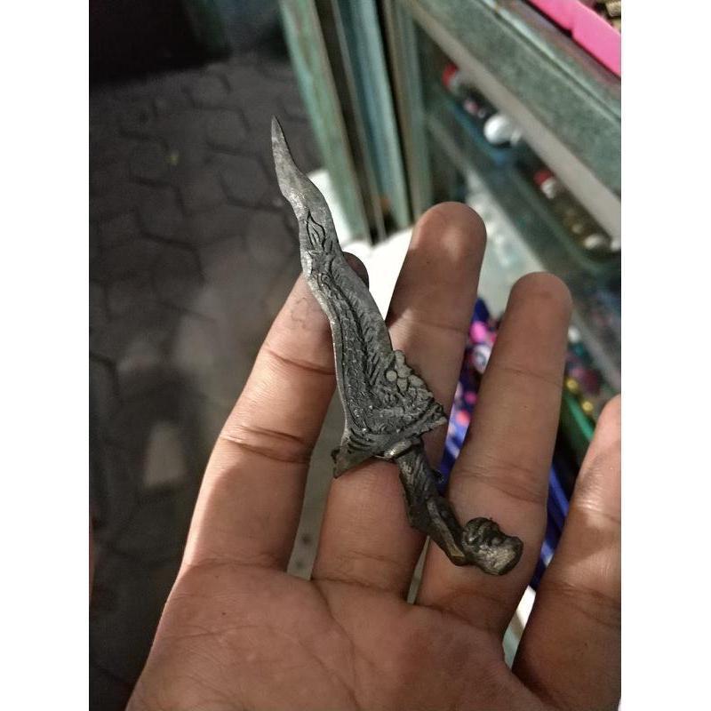 Keris naga kecil antik kinatah kuningan mahar 40rb 828mr0054