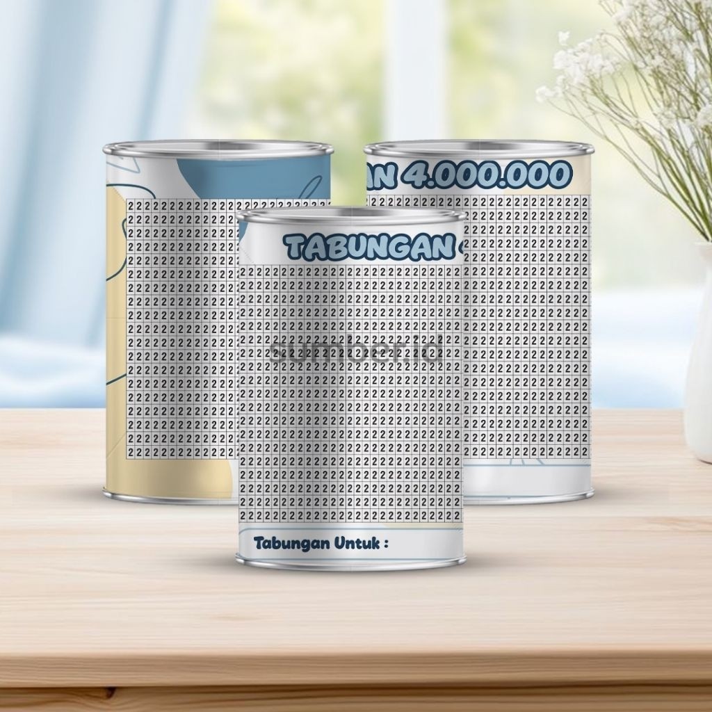Celengan target 4juta pecahan 2k permanen buka tutup tabungan mini 2K GET 4JT ukuran 10 cm x 8 cm lu