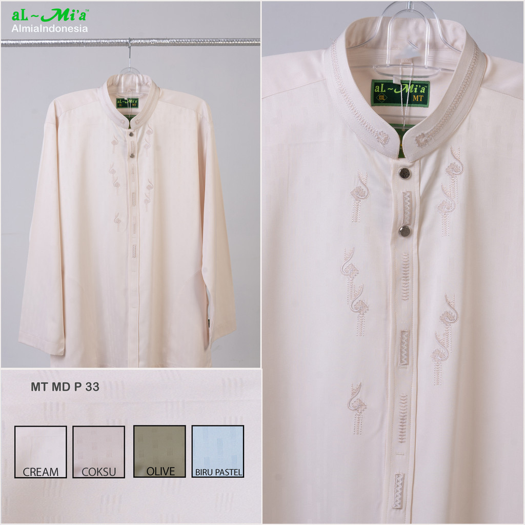 Baju Koko Al-Mia MT Madinah P-33 Jumbo Lengan Panjang