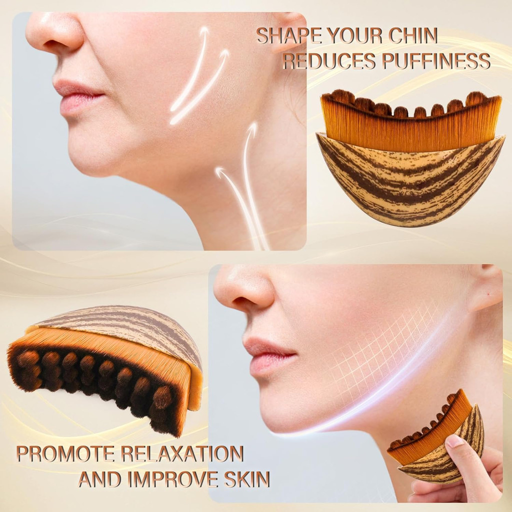 Portable Lymphatic Contour Face Brush, Facial Sculpting Lymphatic Drainage Tool, Lymphatic Drainage 