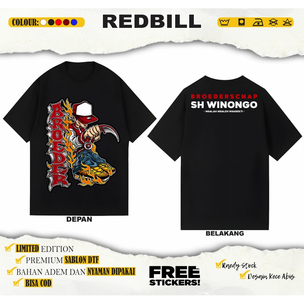 KAOS PSHW BROEDERSCHAP SH WINONGO NGALAH NGALEH NGABEKTI KAOS PSHW TERBARU - KAOS SH WINONGO - KAOS 