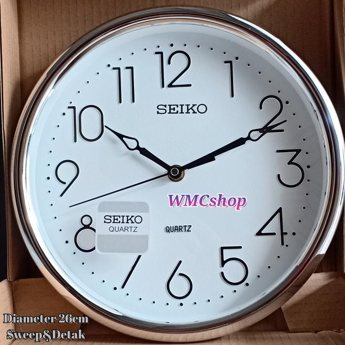 Jam Dinding Seiko 26cm || Jam Seiko Dinding Kecil - Silver Sweep