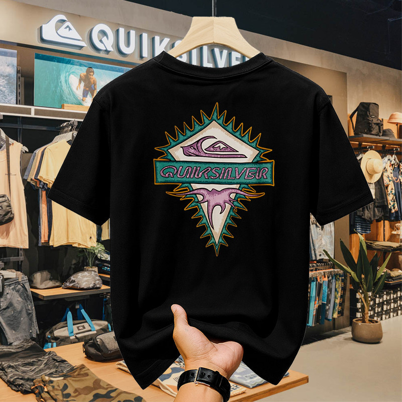 (COD)Kaos Quiksilver Original Pria – T Shirt Surf Casual Lengan Pendek Unisex Bahan Cotton Adem Nyam