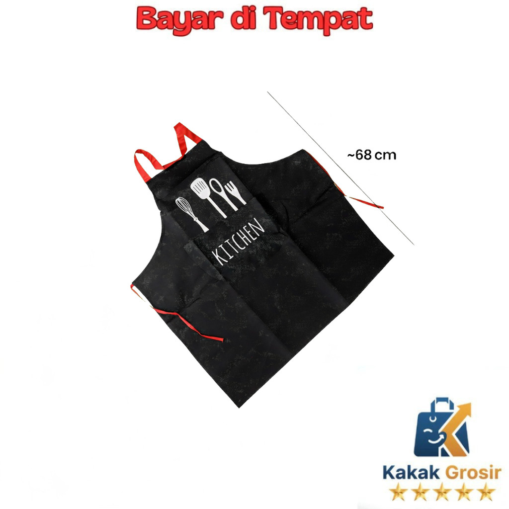 Celemek Dapur Karakter Alat Masak Spatula Lucu & Unik
