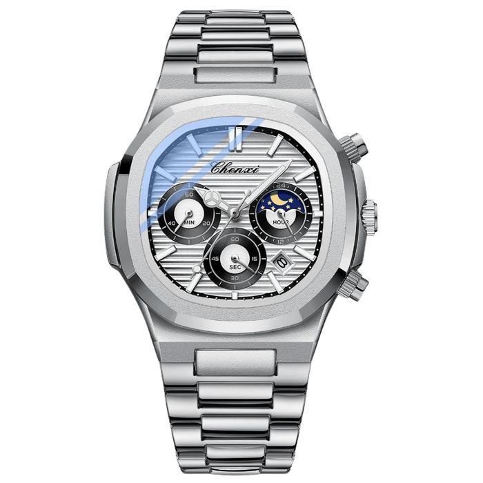[SPECIAL LIVE] CX-922 Jam Tangan Pria Multifungsi Kalender Chronograph Moon phase Quartz Luminous An