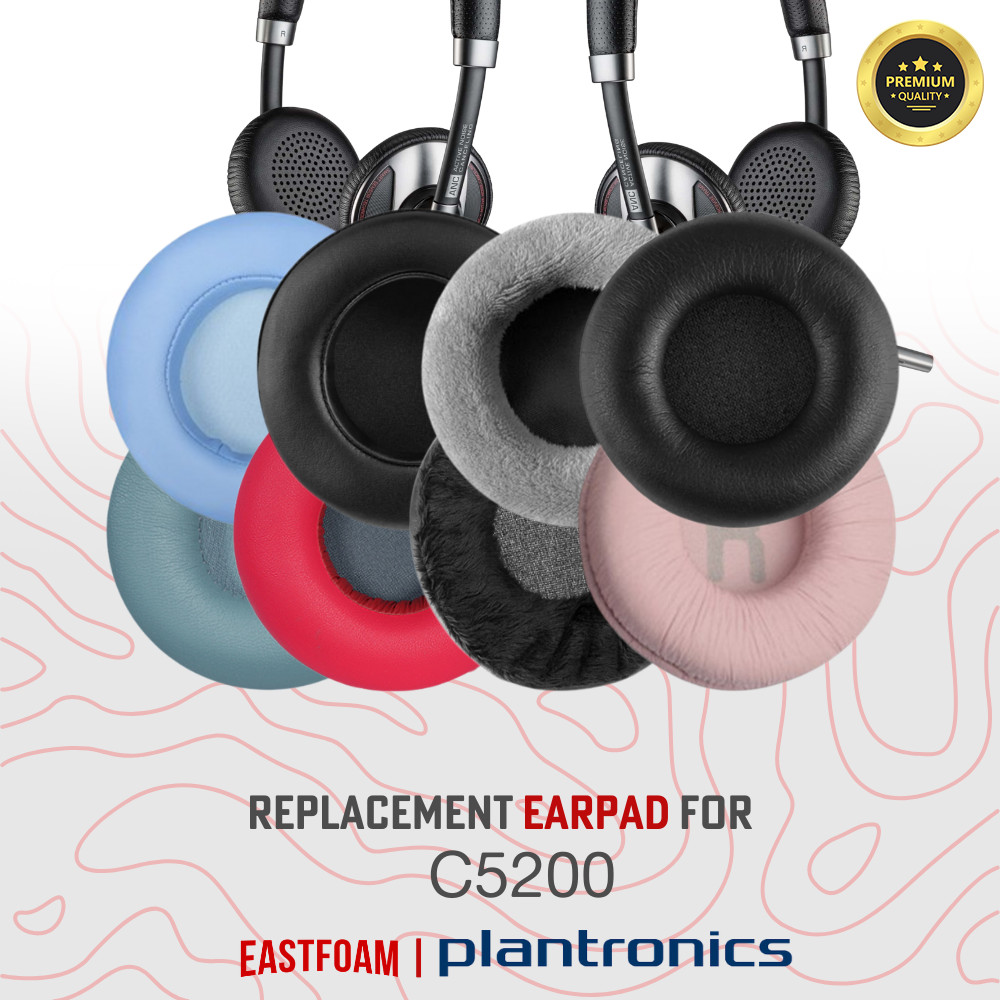 Earpad Ear Cushion Earcup Ear Pad Plantronics C5200 C 5200 C-5200 Busa Foam Bantalan