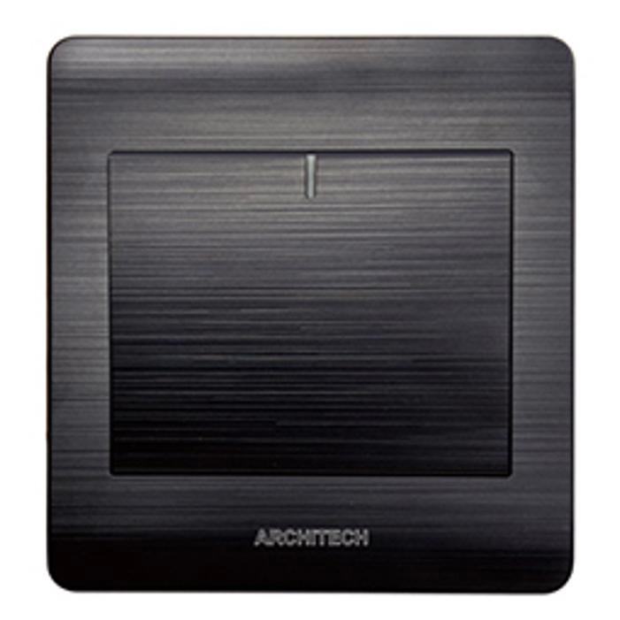 Saklar Architech 1gang 1way Platinum Black