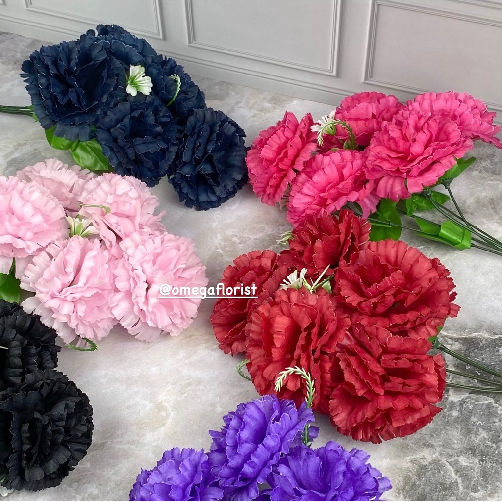 Bunga Anyelir Bunga Artificial/Bunga Plastik/Bunga Dekorasi/Dekorasi Pernikahan/Pernikahan