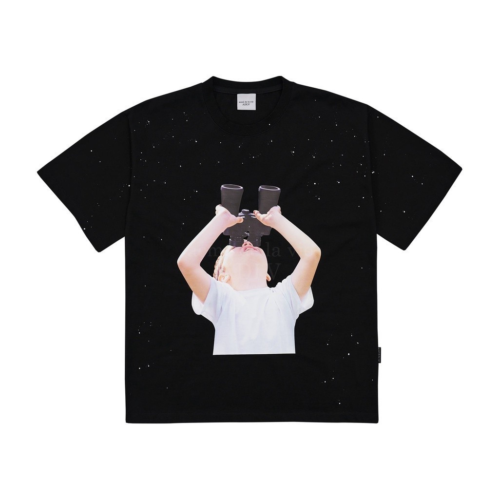 [spot] Baby Face Short Sleeve T-Shirt Black Binoculars - Kaos  Fit Unisex acme de la vie