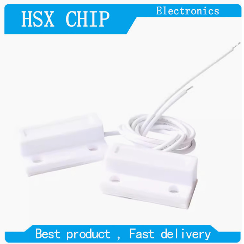 5 pasang MC-38 Sensor Pintu Jendela Berkabel Saklar Magnetik Sistem Alarm Rumah Detektor Reed Switch