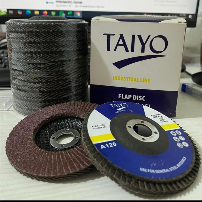 TAIYO Gerinda Amplas 4" Amplas Susun Flap Disc Wheel Bundar - TAIYO - #40