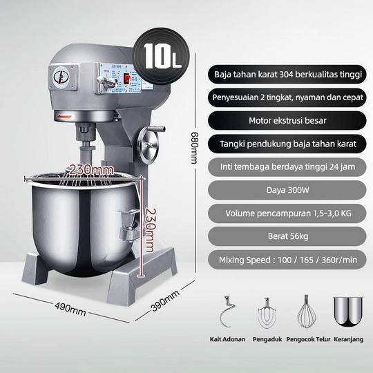 Planetary Dough Mixer Mesin Pengaduk Adonan Donat Roti dan Kue Kapasitas 30 Liter Kuat Pengocok Telu