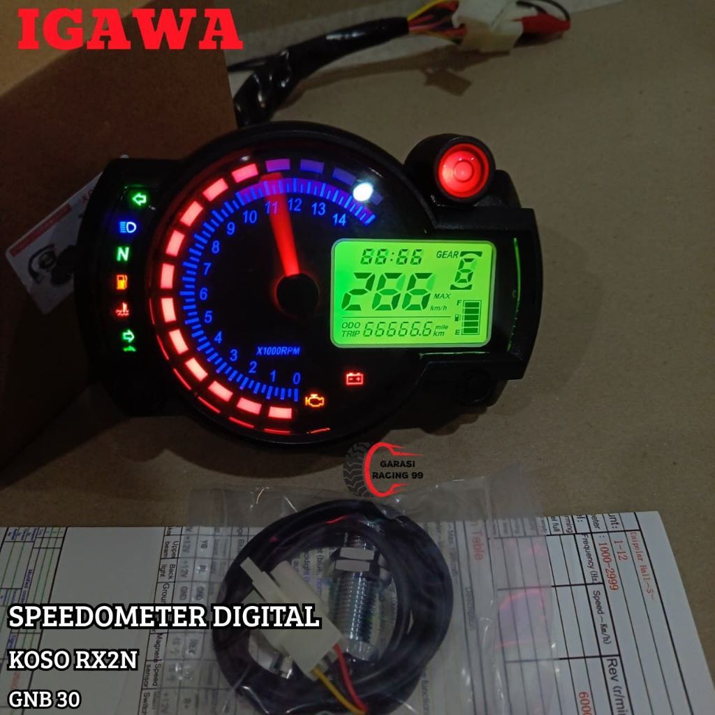 promo spesial promo ahir bulan Speedometer Digital + RPM Model RX2N Koso Kilometer Assy Gauge Digita
