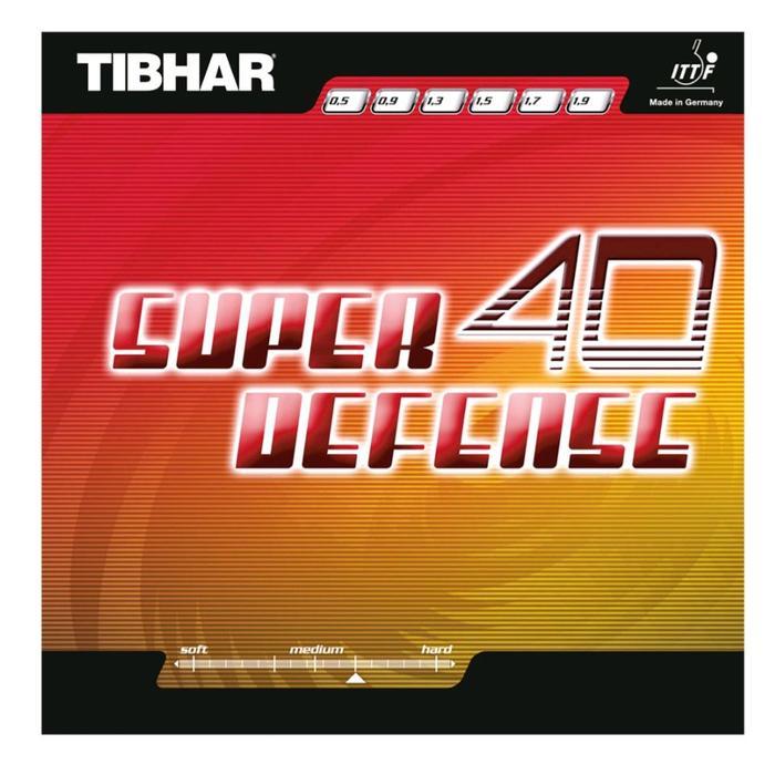 Tibhar SUPER DEFENCE 40 karet pingpong tenis meja buat chopper - Hitam, 1.9