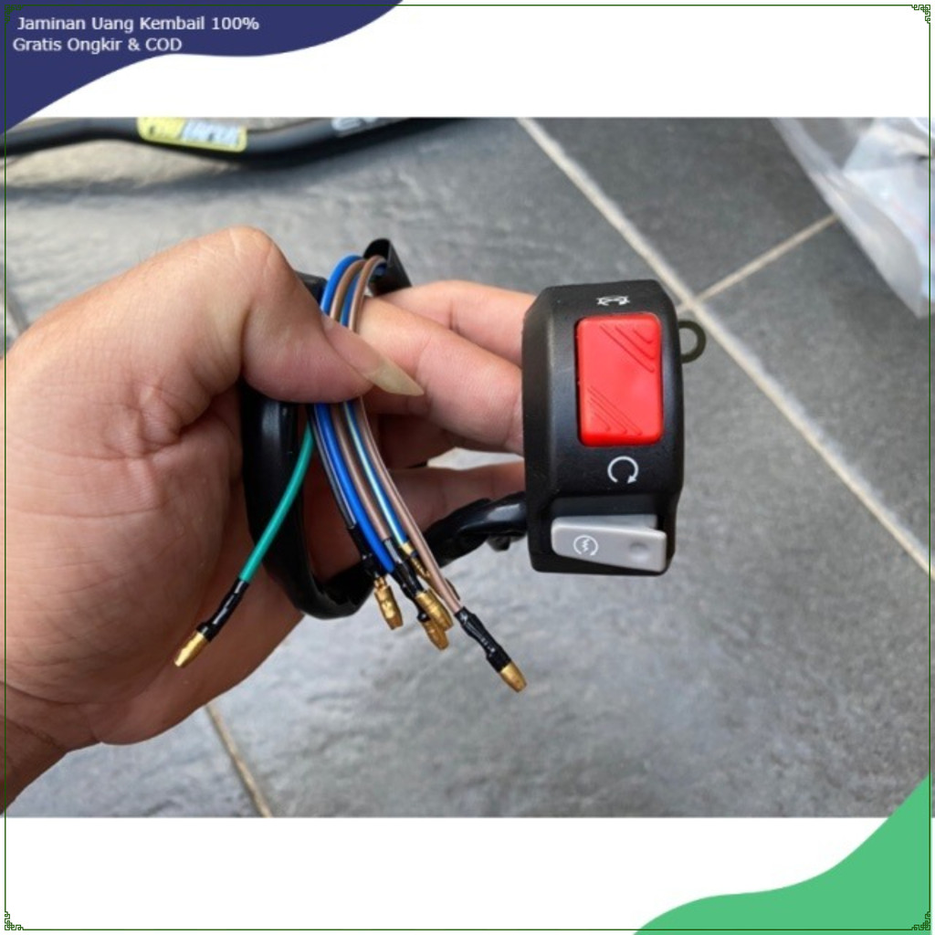 saklar switch on off plus stater kanan model ktc, saklar kanan, saklar motor, saklar kanan waterproo