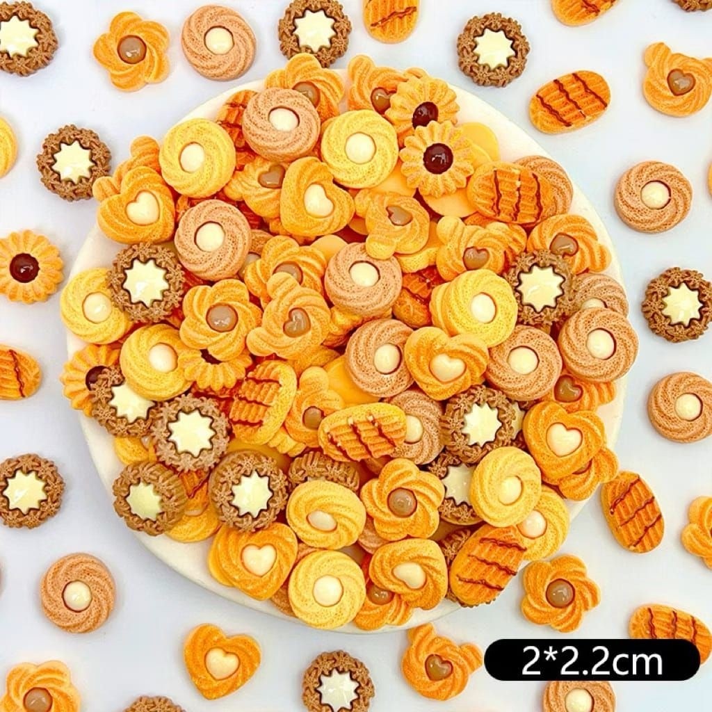 CLAY RESIN KARAKTER BISKUIT COKLAT COOKIES LUCU | F7
