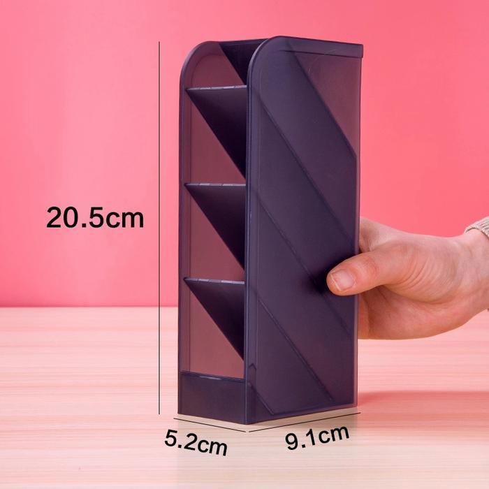 Rak tempat alat tulis seaguna rak 4 susun penyimpanan alat tulis - Hitam