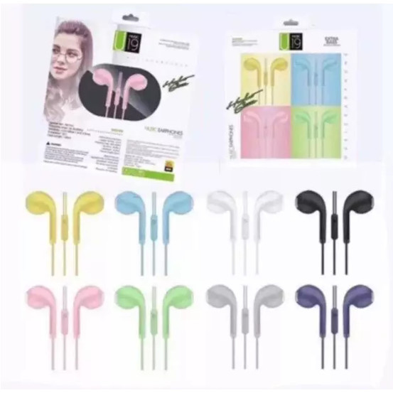 Headset Handsfree Earphone HF Makaron macaron U19 / Headset Macaron U19 F1 F3 full colour extra bass