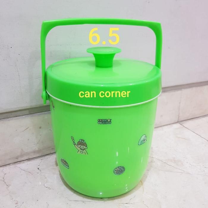 Rice Ice Bucket 6.5 Termos Nasi Termos Es Batu 6.5 Termos Nasi Mini termos este Hijau Vacuum termos 