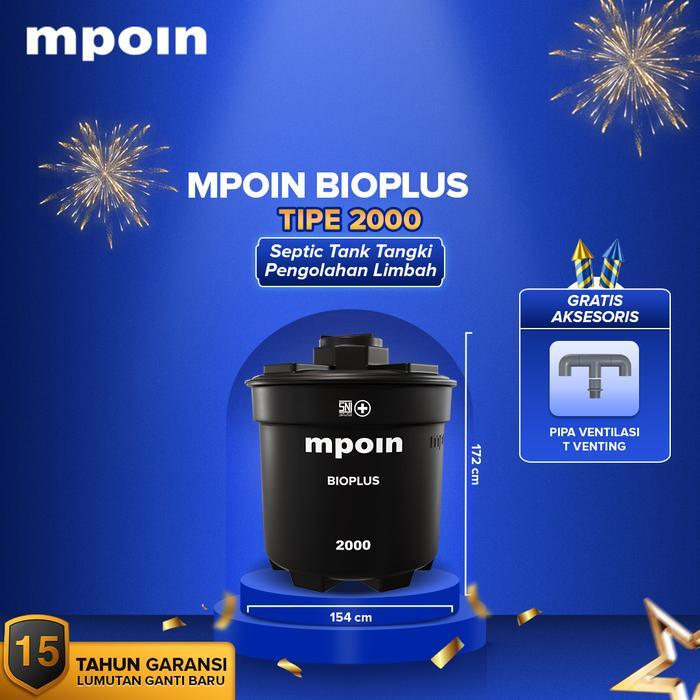 PROMO GASPOLL Tandon Toren Tangki Septik MPOIN BIOPLUS 2000 Liter 6x Penguraian MPOIN Garansi 15 thn