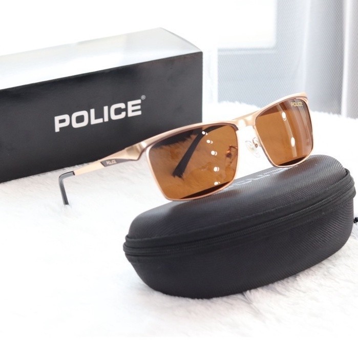 KACAMATA POLISE 7868 ELEGAN FRAME TITANIUM LENSA ASLI KACA POLARIZED ANTI PROTECTION PRIA.