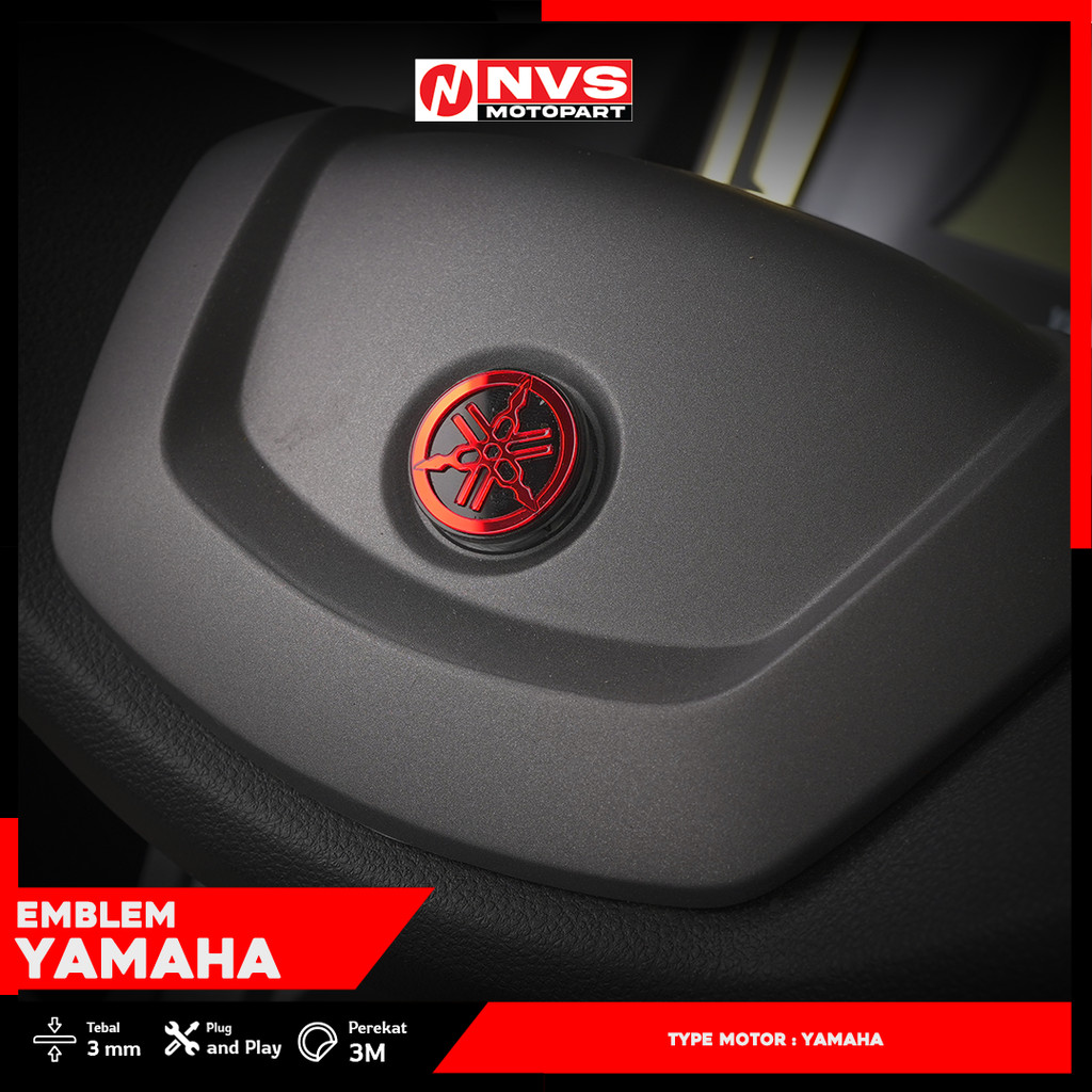 EMBLEM YAMAHA AKRILIK 3D GOLD SILVER EMBLEM LOGO YAMAHA EMBLEM MOTOR YAMAHA BULAT GARPUTALA NMAX NEW