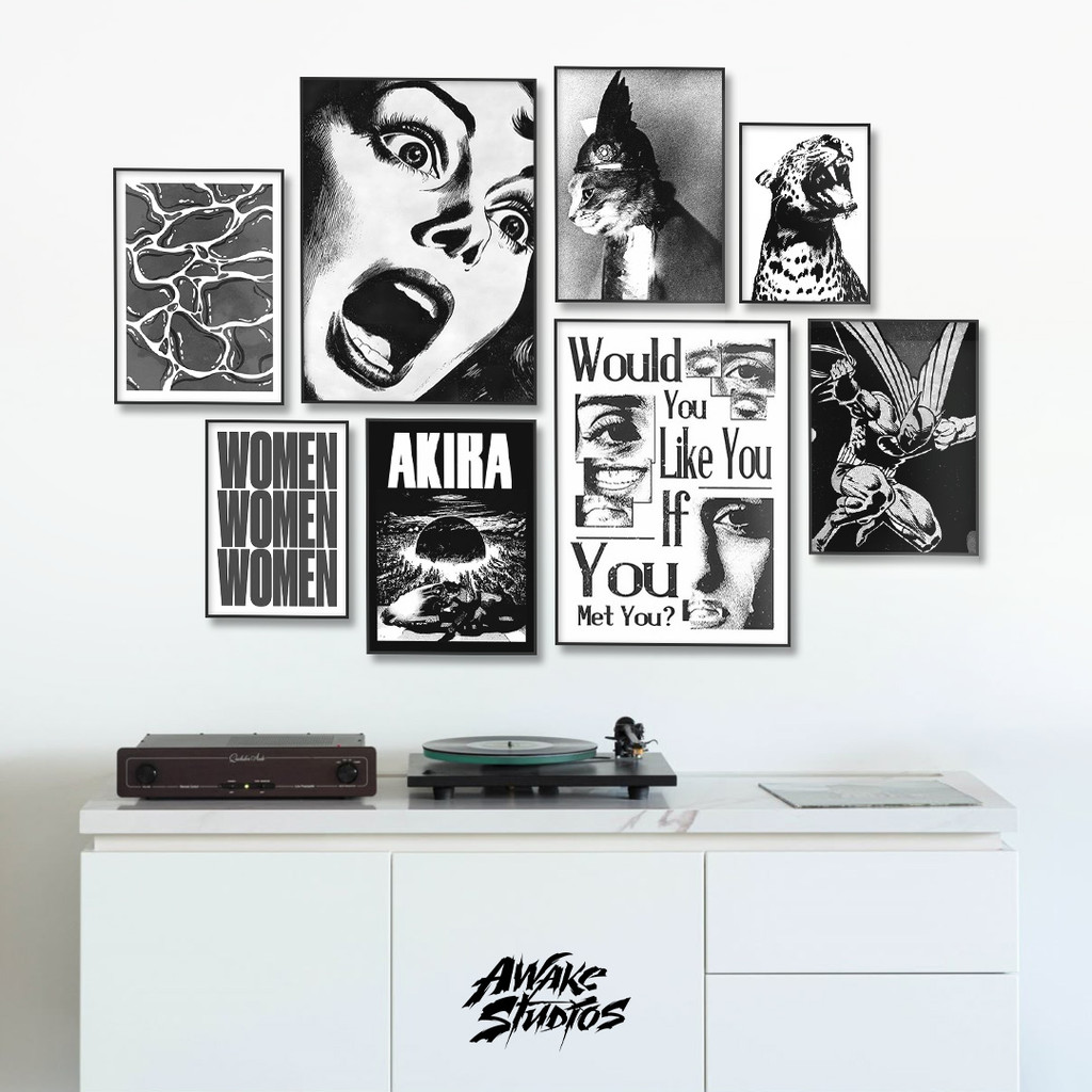 Poster Frame Tone Hitam Putih Aesthetic - Frameblock