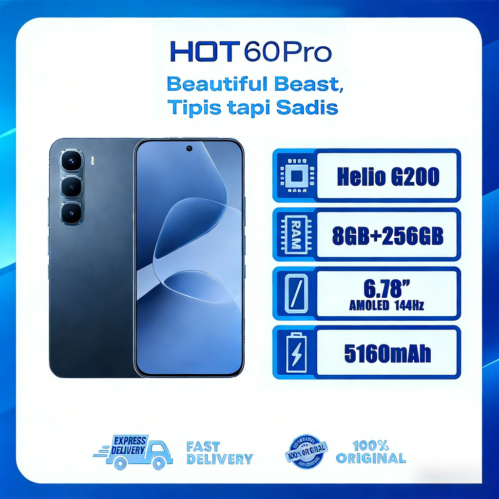 Infinix Hot 60 Pro HP 6/8/256GB 144Hz 50MP Hot 60 6.78 inch Hot 60i 5160mAh Case Casing Transparan #