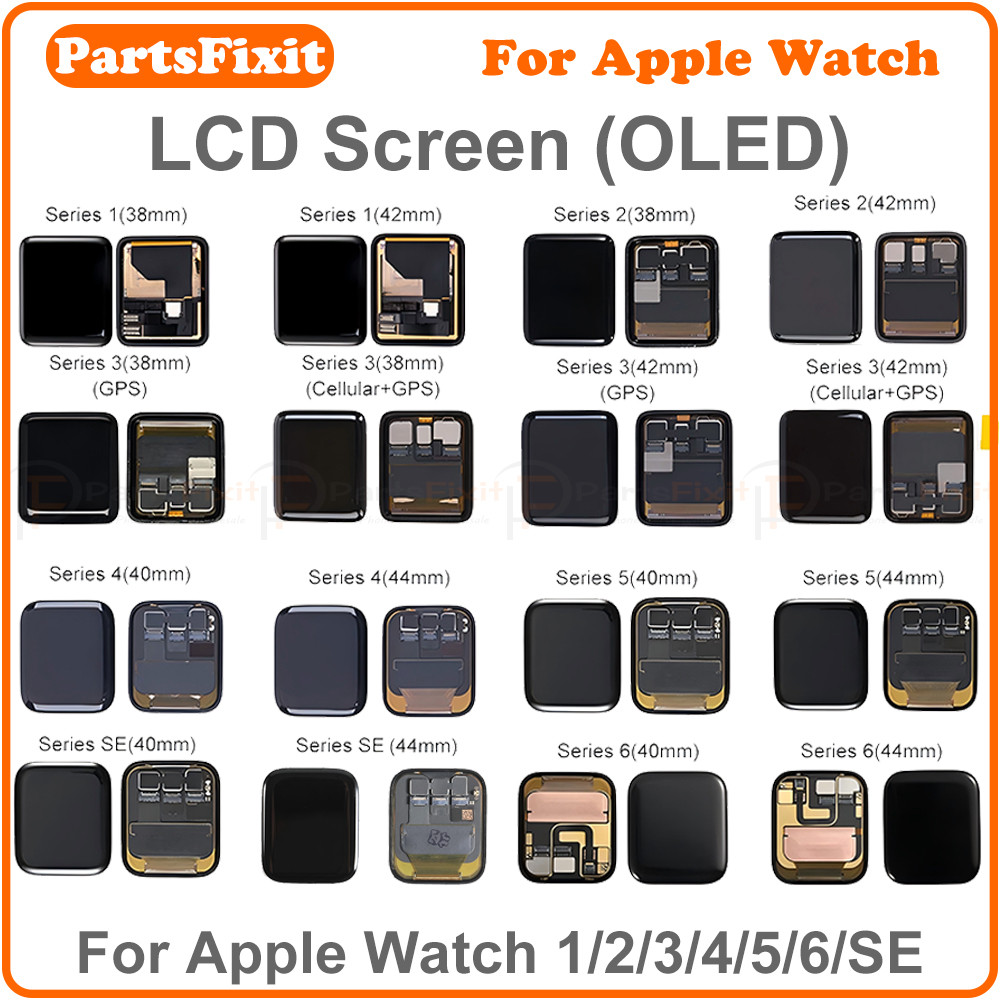 For APPLE iWatch Series S1 S2 S3 S4 S5 S6 SE 38 40 41 42 44mm GPS LTE  LCD Replace gitizer Touch Scr