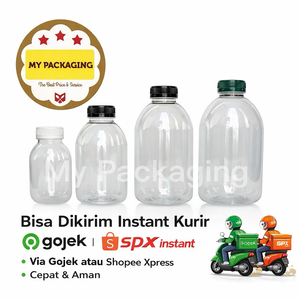 1 Ball Botol Plastik SKLB 250 - 500 - 750 - 1000 ML / Botol Plastik Chubby Gemuk - Link Khusus Insta