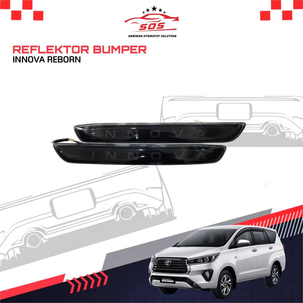 Reflektor Bumper Toyota Innova Reborn 2016 LED SMOKE 2 MODE TERIMA TT