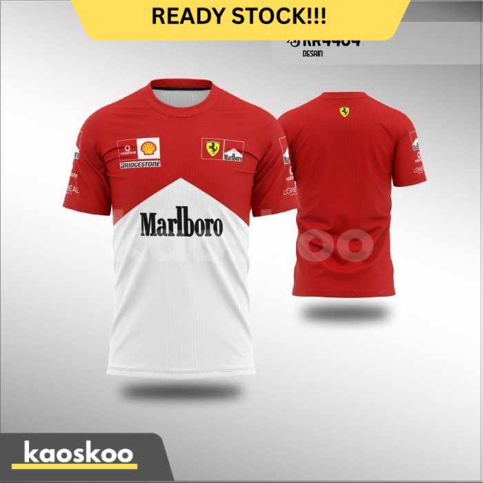 Kaos Jersey F1 Ferrari Vintage Michael Schumacher