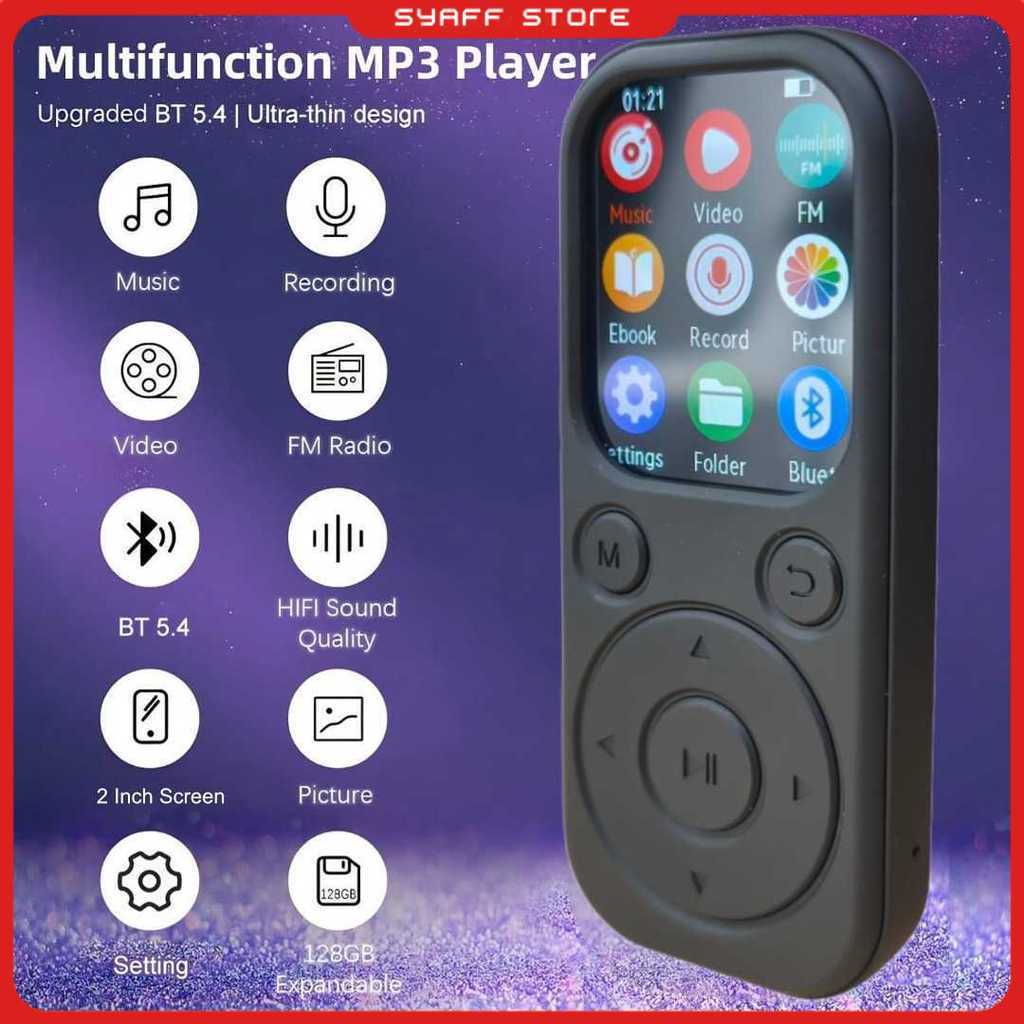Yoidesu MP3 Digital Audio Player HiFi Bluetooth MP4 2 Inch 210mAh - SD-09