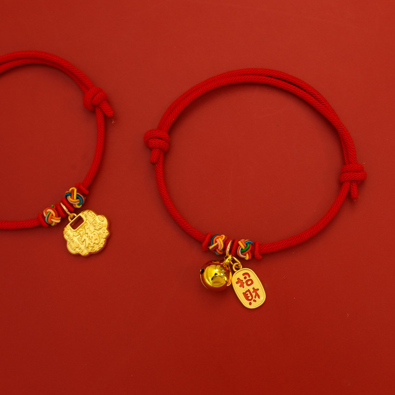 DISKON KALUNG KUNCI PANJANG UMUR IMLEK - TALI ANYAM EMAS MERAH UNTUK KUCING DAN ANJING