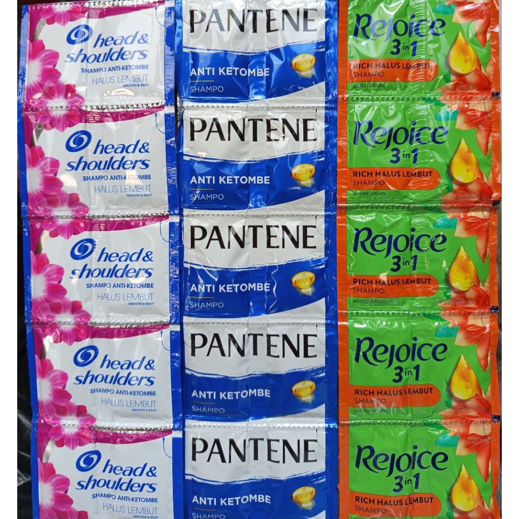 (1 Renceng Isi 24pcs) Shampo Head & Shoulders Pantene Rejoice Sunsilk Anti Ketombe Halus Lembut Sach