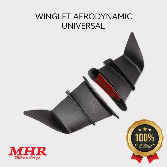 Winglet Universal Samping CBR R25 R15 Ninja MHR Model Ducati MotoGP - Hitam