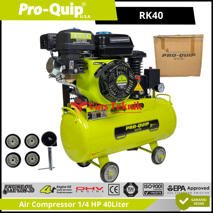 ProQuip RK40 Mesin Kompresor Angin Air Compressor Engine 1/4HP 40Liter RK 40