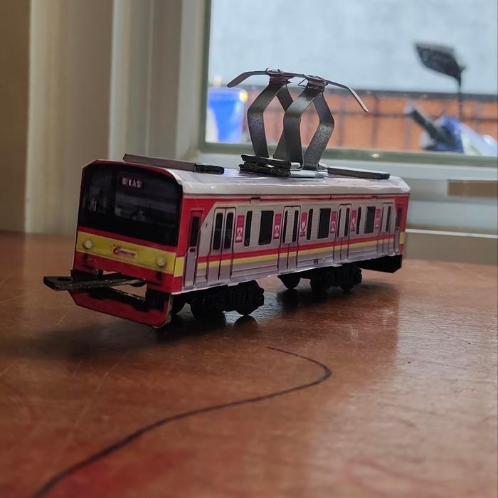 mainan anak kereta api commuter Line krl full set rel & baterai - tambah gerbong