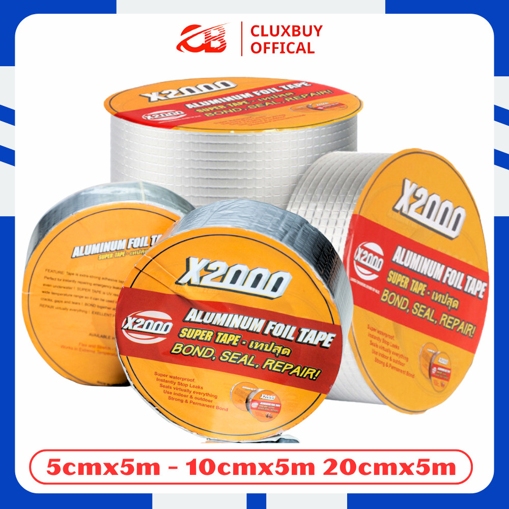 Super tape X2000 3 ukuran,  lakban anti bacor X2000,  aluminium foil tape super lengket dan super wa