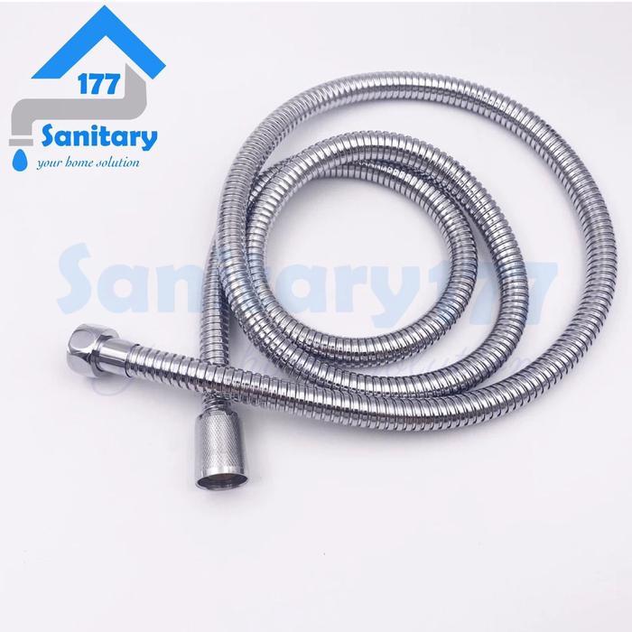 Selang Shower STAINLESS 150 Cm F1- Selang air flexible hose fleksibel stenlis kloset shower nut bras