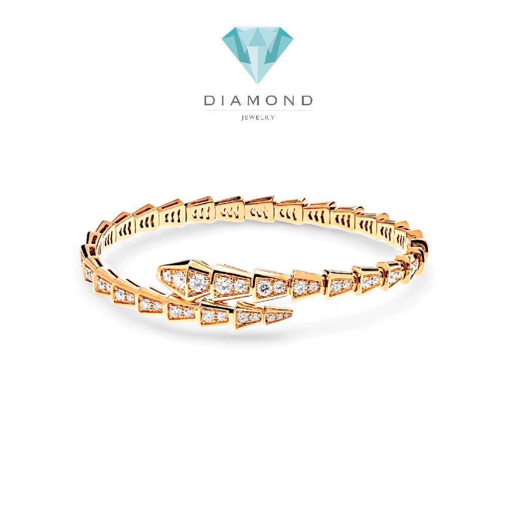 Ulo Serpenti Full Diamond / Gelang Berlian Ulo Serpenti / Diamond Jewelry / 123GBD455000AB