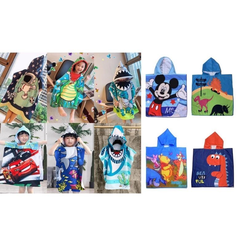 Handuk renang anak / handuk ponco / hoodie towel