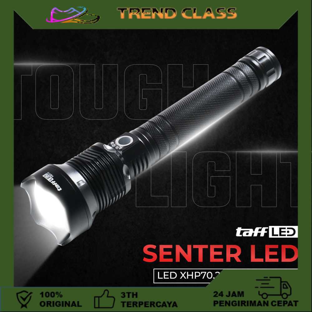TaffLED Senter LED Long Range Zoom USB-C Recharge XHP70.2 9000 Lumens - HS313 Bayar Ditempat | Berku