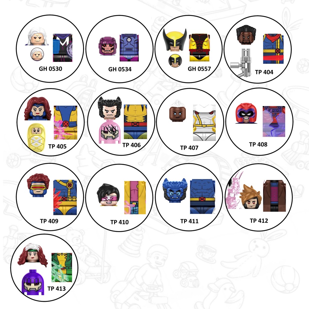 Mainan Kapsul Merch Figure Marvel X-men (SKU TP1050)