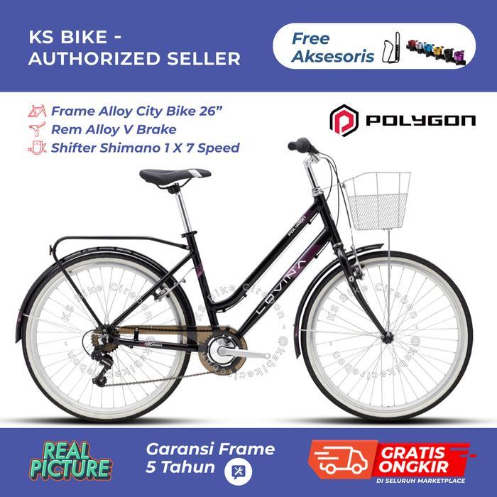 Polygon Lovina 20 26 Inch Sepeda Anak Wanita CTB City Bike Urban Cewek Ibu Kota Comfort Bike Sepeda 