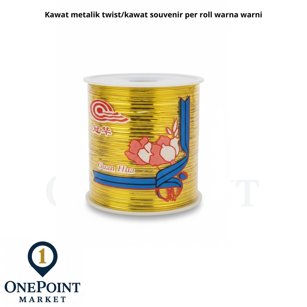 Kawat metalik twist/kawat souvenir per roll warna warni