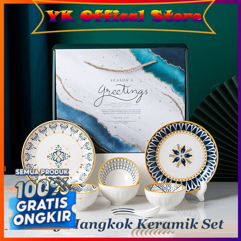 Piring Mangkok Keramik Set Hampers Piring Mangkok Keramik Set Bingkisan Ramadhan Souvenir Mangkok Ke